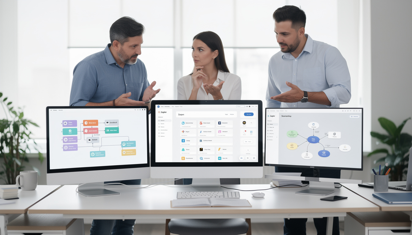 comparez n8n, zapier et make pour automatiser efficacement votre business. découvrez les avantages, fonctionnalités et tarifs de chaque outil afin de choisir la solution idéale pour optimiser vos processus.